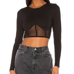 Superdown Alexia Mesh Crop Top
